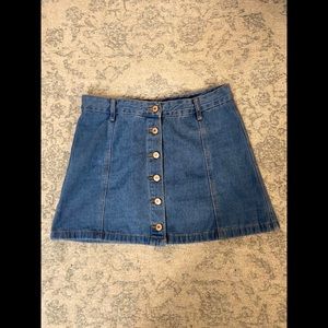 Forever 21 Jean skirt- button down
